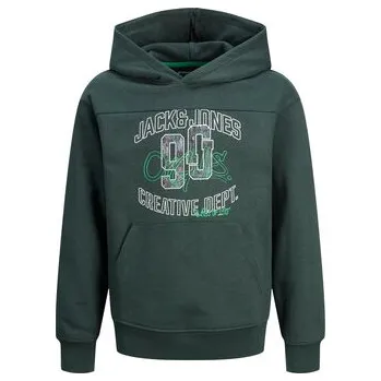 Pánská mikina Jack & Jones Junior Mikina 12243086 Zelená Loose Fit 128