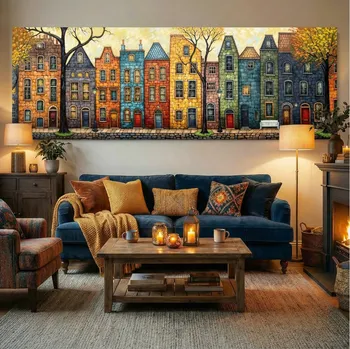 Obraz Obraz na plátně - Zapadlá ulička Winghamu FeelHappy.cz Velikost obrazu (šířka x výška): 60 x 20 cm