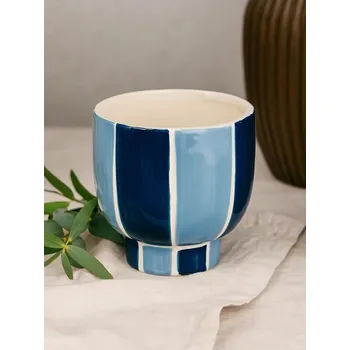 Sinsay - Keramický květináč - modrá - 786GL-55X - 786GL-55X-ONE