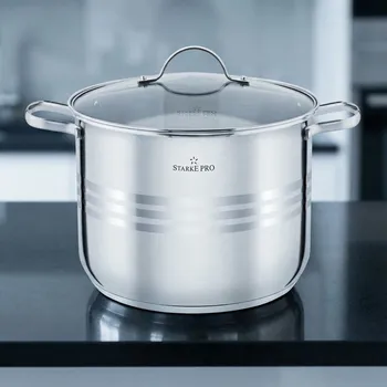 Hrnec Vysoký hrnec z nerezové oceli s poklicí Starke Pro Barcelo 10 l