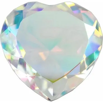 Zahradní dekorace Těžítko na papír Amlong Crystal Diamond, ve tvaru srdce, 80 mm, Aurora