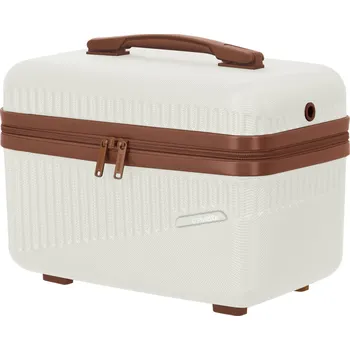 Travelite BALI Kosmetický kufřík 36cm Bílá White Cognac 17L ABS