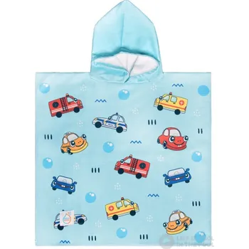 Dívčí župan Dětské pončo AquaKiddo Cars 60x120 cm - župan 2-4 roky