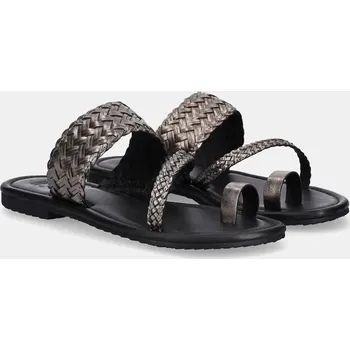 Dámské pantofle Kožené pantofle Answear.LAB DA103 stříbrná SLV, EUR 37