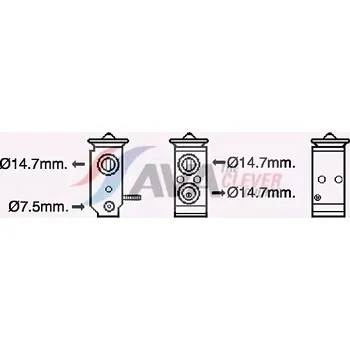 Ventil klimatizace AVA QUALITY COOLING Expanzní ventil klimatizace AVA HY1579
