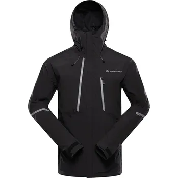 Dámská bunda Alpine Pro NOREM 2 ČERNÁ PÁNSKÁ NEPROMOKAVÁ BUNDA S PTX MEMBRÁNOU XXXXL