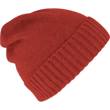 Čepice Fiebig - Headwear since 1903 Červená unisex čepice s kašmírem od Fiebig Velikost: Unisize (S-XL)