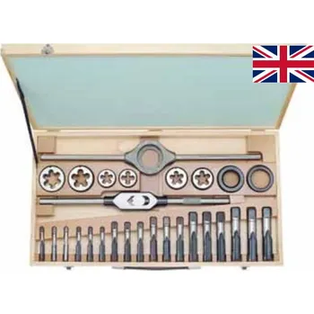 Ruční nářadí Závitníky a závitová očka Whitworth BSW 1/2" - W1", sada 16 dílů - Bučovice Tools