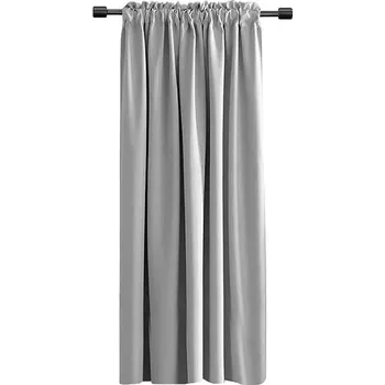 Mybesthome Cairo Blackout Zatemňovací závěs s řasící páskou, 135 × 160 cm, šedý, 1 ks