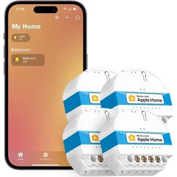 Inteligentní přepínač Meross (POŽADUJE NEUTRÁLNÍ DRÁT), sada 4 přepínačů WiFi modulů kompatibilních