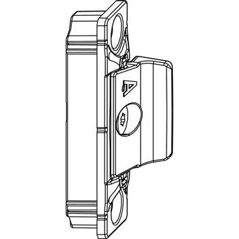 MACO MM přítlačný pant skrytý křídlový díl A 9V pro montážní drážku, Tricoat-Evo