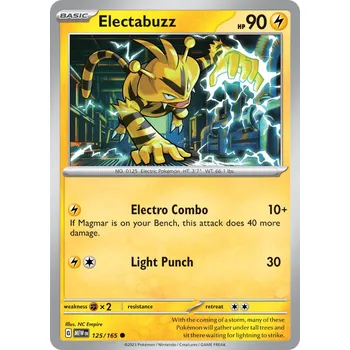 Sběratelská karetní hra Electabuzz MEW 125/165 - reverse holo