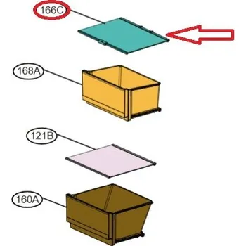 Příslušenství pro lednici ACQ30655702 - Police vrchního šuplíku pro chladničku LG