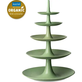 Etažér BABELL BIG Koziol přírodní listově zelená