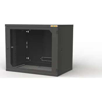 Serverovna RUN-18-60/60-H Nástěnný rozvaděč, 19", v. 18U (891mm), h. 600mm, š. 600mm, PREMIUM, černý