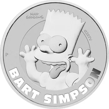 Perth Mint Stříbrná mince 1 oz Bart Simpson The Simsons 2022 BU Bart Simpsonovi
