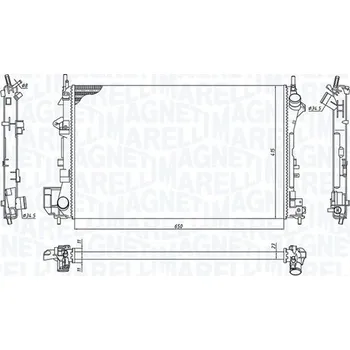 Chladič motoru Chladič, chlazení motoru MAGNETI MARELLI 350213185700