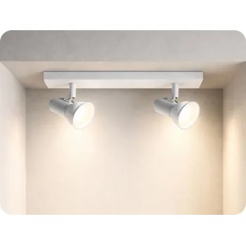 Osvětlení Adviti Dvojité Stropní/Nástěnné Svítidlo RIO 2x GU10 2x60W IP20 Bílé