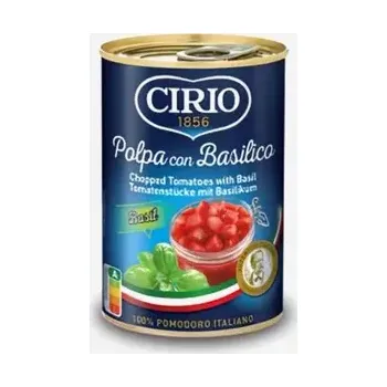 Rajčata loupaná krájená s bazalkou 425 ml