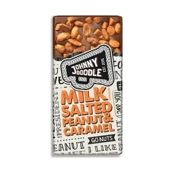 Čokoláda Johny Doodle Mléčná čokoláda, slané arašídy a karamel