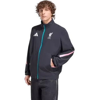 Pánská casual bunda Pánská bunda Adidas Liverpool FC 25/26 Anthem černá