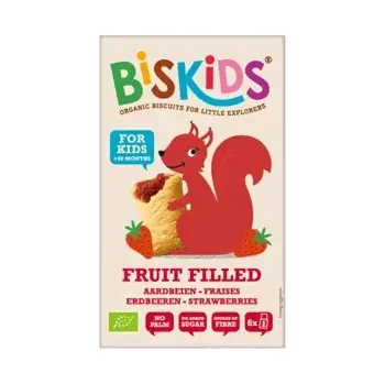 Bonbon Měkké dětské sušenky s jahodovým pyré bez přidaného cukru BIO 120 g