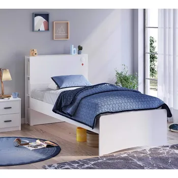 Postel Čilek Postel 100x200 cm line s čelem s poličkami White Studio