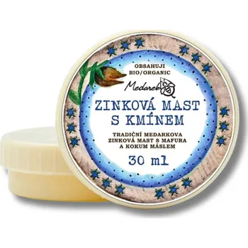 Medarek | Zinková mast s kmínem Objem: 30 ml zklidnění podrážděné pokožky • pro opruzeniny, ekzém i akné • bez parfemace