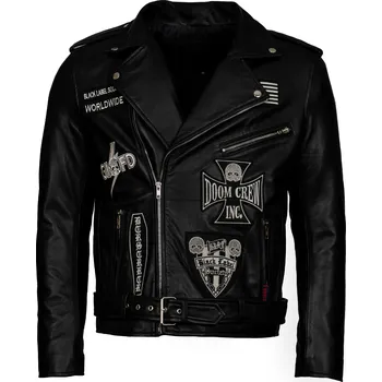 Pánský křivák Pánská Kožená Bunda Křivák Zelda Lèvèl Brixton Černá Velikost: 4XL