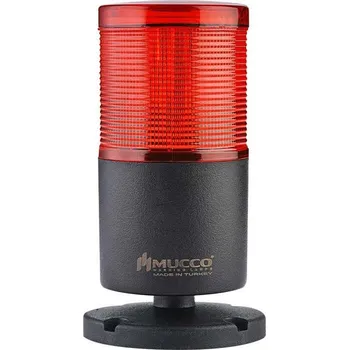 Poplachová siréna LED sloupek se zvukovým signálem Poplachová siréna Signální maják pro povrchovou montáž červená / 12-24V AC/DC