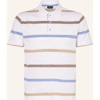 Pánská košile Paul & Shark Pánská Polokošile Z Piké, bílá / modrá / hnědá, XL