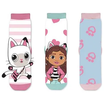 3PACK dětské ponožky Gabby's Dollhouse vícebarevné (41284/pink) 31/34 Možnost vrácení zboží ZDARMA do 120 dnů!