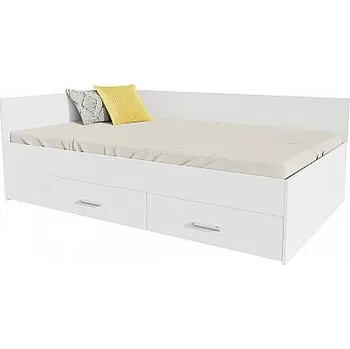 Postel Postel RENATA (R) 140cm, s matrací, s roštem a s úložným prostorem Varianta: bílá