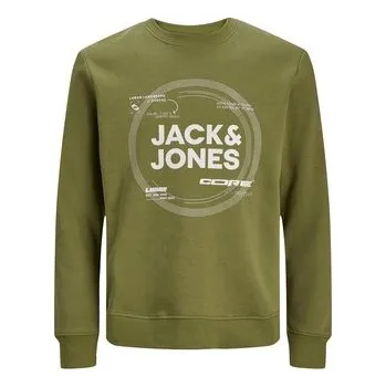 Pánská mikina Jack & Jones Junior Mikina 12247681 Zelená Standard Fit 140
