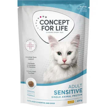 Krmivo pro kočku 400g Concept for Life sensitive cats granule pro kočky - nová receptura