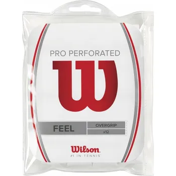 Míčový sport Wilson PRO OVERGRIP PERFORATED 12 ks Biela