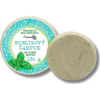 Šampon Medarek | Bublinový šampuk se svěží mátou Obsah: 130 g pro normální až mastnější vlasy • děti od 3 let • 100% přírodní složení