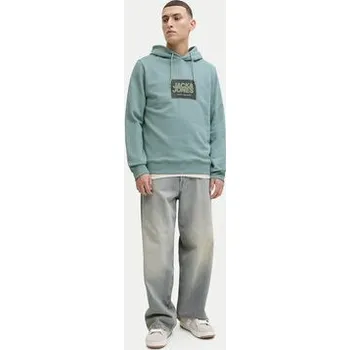 Pánská mikina Jack & Jones Mikina Jjrain Sweat Hood 12288098 Tyrkysová Regular Fit L
