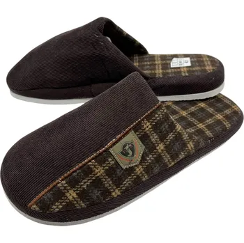 Pánské pantofle Fashion Pánské hnědé domácí papuče 07 Barva: Hnědá, Velikost: 43