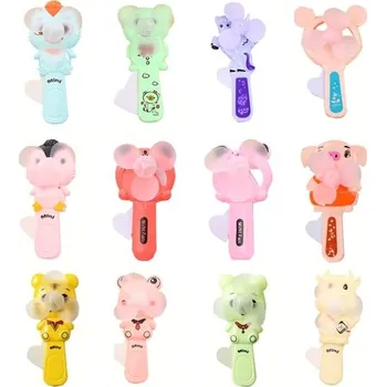 Domácí ventilátor 12 ks malých ventilátorů, ruční ventilátor, mini plastový ventilátor, přenosný kreslený ventilátor,