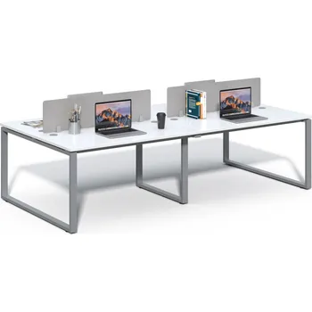 Kancelářská sestava Kancelářská sestava 4 osoby Houseland Prime Max 02 280 cm bílá