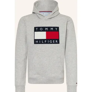 Dámská mikina Tommy Hilfiger Dětská Mikina S Kapucí, světle šedá, 152