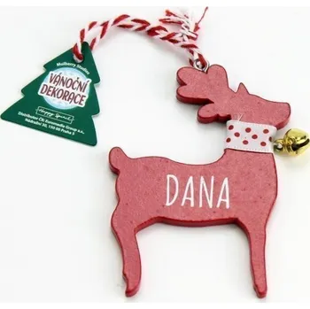 Vánoce Vánoční dekorace červený sob DANA