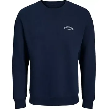 Oblečení a móda Velká tenká pánská mikina přes hlavu Jack & Jones 12296064 tmavě modrá (5XL)