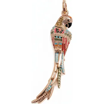 Přívěsek Magický přívěsek papoušek s kameny Ara - Rose gold