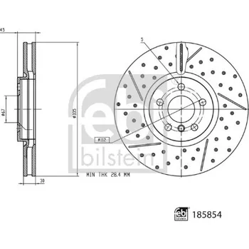 Brzdový kotouč Brzdový kotouč FEBI BILSTEIN 185854