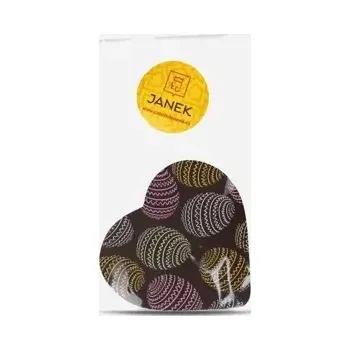 Čokoláda Hořké čokoládové srdíčko s velikonočním potiskem 14 g