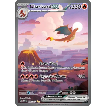 Sběratelská karetní hra Charizard EX MEW 199/165 (stav EX)