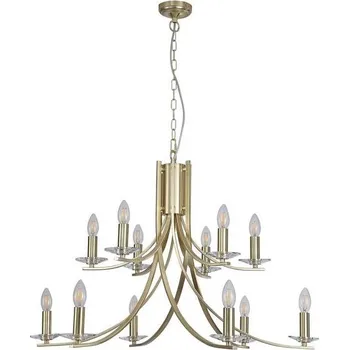 Searchlight 41612-12SB - Lustr na řetězu ASCONA 12xE14/60W/230V