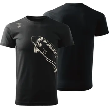 Rybářské oblečení Giants Fishing Tričko Pánské Plavající Kapr Černé - L